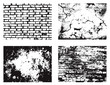 Grunge wall textures set
