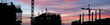 The silhouette the industrial area of the city The silhouette the industrial area of the city