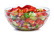 Glass bowl with vegetable salad Glass bowl with vegetable salad