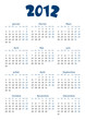 Photo en ligne au meilleur prix Calendrier 2012 simple - facilement �ditable