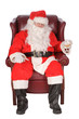 Photo: Santa enjoying a rest after a nights work, with a small libation Santa enjoying a rest after a nights work, with a small libation