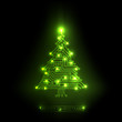 Vector christmas tree from digital circuit Vector christmas tree from digital circuit