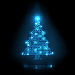 Vector christmas tree from digital circuit Vector christmas tree from digital circuit