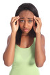 Photo: Painful headache for african american teen girl Painful headache for african american teen girl