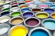 Colourful paint pots
