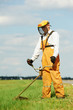 Grass trimmer works