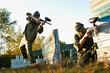 paintball player under attack