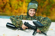 girl paintball player