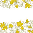 Yellow Autumn Leaves Background Yellow Autumn Leaves Background