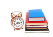 clock and books