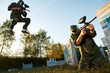 paintball player under attack