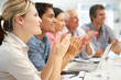 Mixed group in business meeting