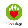 Vektor: Logo i love dogs # Vector Logo i love dogs # Vector