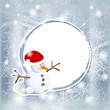 Sfondo invernale - Winter background with snowman