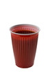 Kaffee im roten Plastikbecher