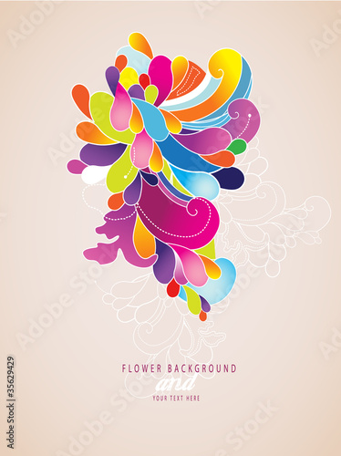 Vector: Abstract flower background. Abstract flower background.