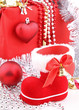 christmas decoration and boot
