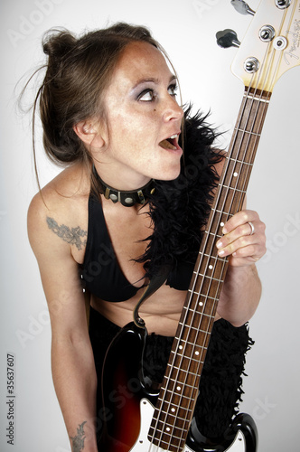 Photo: Girl on rock guitar Girl on rock guitar