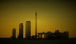 Berlin Model bei Sonnenuntergang