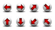 3D Kugel Pfeile rot