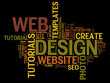 Vector: Web Design Related Words Web Design Related Words