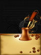Vector: coffee background with ornate elements coffee background with ornate elements