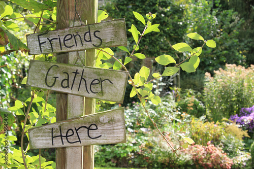 Photo: Garden sign. Garden sign.