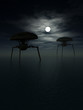 Alien Tripods In Ocean