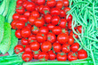 Tomatoes, green beans at the Xiamen market