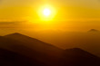 orange mountain landscape during sunset orange mountain landscape during sunset