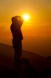 photographer taking picture of landscape during sunset photographer taking picture of landscape during sunset
