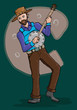 a man playing banjo for country music a man playing banjo for country music