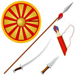 Vector: Collection of vector illustrations Cossack weapons Collection of vector illustrations Cossack weapons