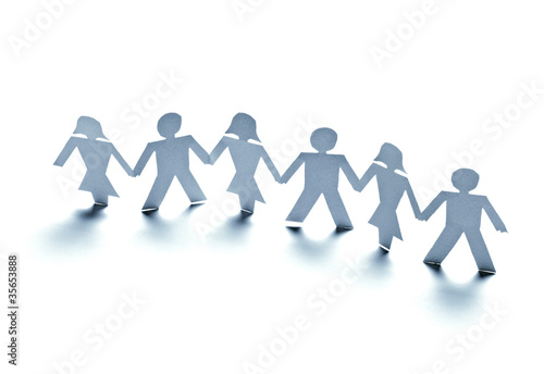 Photo: paper people cutout connection community paper people cutout connection community