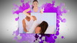 Woman showing a playful couple in the morning