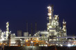 Petrochemical plant in night