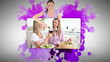 Woman showing friends at home