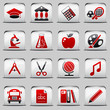 button White_red School