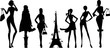 silhouettes de femmes parisiennes