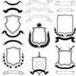 Vektor: Vector coats of arms, wreaths and ribbons Vector coats of arms, wreaths and ribbons