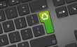 Photo en ligne au meilleur prix recycling icon, button on black keyboard