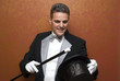Magician performing with wand