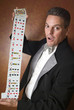Magician performing card trick