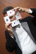 Magician performing with cards