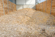 Vorratsbunker mit Holz Hackschnitzel