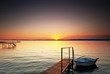 Lake Balaton with a very nice sunset at summer