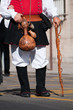 Sardinia, Italy: Redentore festival. Detail of a dress