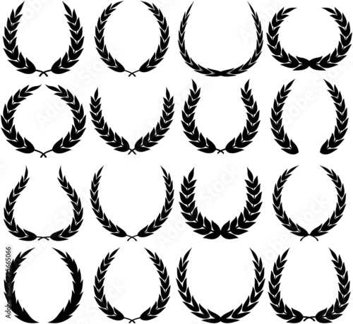 Vektor: Vector laurel wreaths collection Vector laurel wreaths collection
