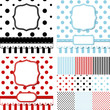 Set of vintage scrapbooking cards