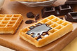 Waffel con cioccolato fuso